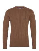 Uspa Knit Archi Men Tops Knitwear Round Necks Brown U.S. Polo Assn.