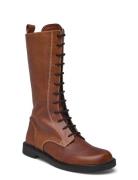 Boots - Flat - With Laces Shoes Boots Ankle Boots Laced Boots Brown AN...