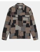 Akoscar Patchwork Overshirt Tops Overshirts Black Anerkjendt