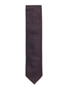 Polyester Tie W?. Pattern 7 Cm Solmio Kravatti Burgundy Lindbergh Blac...