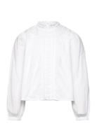 Embroidered Cotton Blouse Tops Blouses & Tunics White Mango