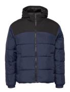 Jjmoon Hood Puffer Vuorillinen Takki Topattu Takki Navy Jack & J S