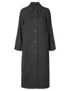 Slftasja Long Wool Coat Outerwear Coats Winter Coats Grey Selected Fem...