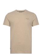 Vintage Logo Emb Tee Tops T-shirts Short-sleeved Beige Superdry