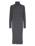 Yasmavi Knit Midi Rollneck Dress S. Noos Polvipituinen Mekko Grey YAS