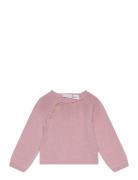 Buttons Detail Knit Sweater Tops Knitwear Pullovers Pink Mango