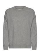 Superfine Lambswool C-Neck Tops Knitwear Jumpers Grey GANT