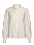 Ihkarlani Sh Tops Blouses Long-sleeved Cream ICHI