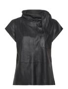 Tessadeptop Tops Blouses Short-sleeved Black DEPECHE