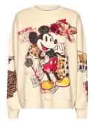 Sw Mickeyover Tops Sweat-shirts & Hoodies Sweat-shirts Cream Desigual