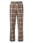 Konrad Organic Cotton Checked Flannel Pajama Pants Pyjama Beige Lexing...