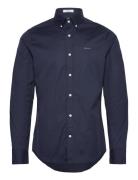 Slim Pinpoint Oxford Shirt Tops Shirts Casual Navy GANT