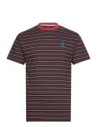 Mini Hand Stripe Tops T-shirts Short-sleeved Black Santa Cruz