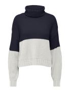 Onlbibba Ls Rollneck Cc Knt Tops Knitwear Turtleneck Navy ONLY