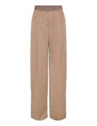 Wide Leg Long Pants, 2261 Satin Bottoms Trousers Wide Leg Beige STINE ...