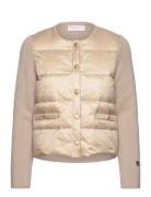 Iva Solid Down Jacket Vuorillinen Takki Topattu Takki Beige BUSNEL