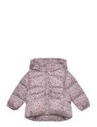 Flowers Print Quilted Anorak Toppatakki Pink Mango