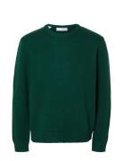 Slhcody Ls Knit Relaxed Crew Neck Noos Tops Knitwear Round Necks Green...