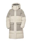 W Escape Down Coat Topattu Pitkä Takki Cream Helly Hansen