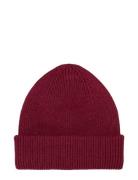 Beanie Rib Accessories Headwear Beanies Burgundy Tom Tailor