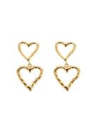 Open Heart Double Earring Korvakoru Korut Gold By Jolima