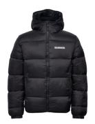 Suomi Hood Puffer Jacket Vuorillinen Takki Topattu Takki Black Napapij...