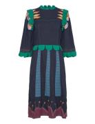 Embroidered Cotton Dress Polvipituinen Mekko Navy Stella Nova