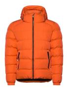 Hooded Sports Puffer Jacket Vuorillinen Takki Topattu Takki Orange Sup...