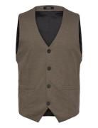 Brendon Jersey Waistcoat Puvun Liivi Brown Clean Cut Copenhagen