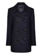 Double-Breasted Wool Coat Villakangastakki Navy Mango