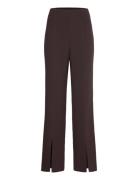 Whisper Front Split Trouser Bottoms Trousers Straight Leg Brown French...