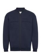 Relaxed Sweat Bomberjacket Bombertakki Takki Navy Tom Tailor