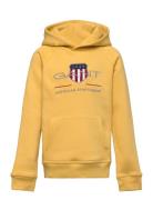 Archive Shield Hoodie Tops Sweat-shirts & Hoodies Hoodies Yellow GANT