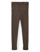 Benna Rib Leggin Bottoms Leggings Brown Fliink