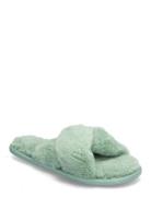 Lia Fake Fur Slipper Aamutossut Tohvelit Green Hunkemöller