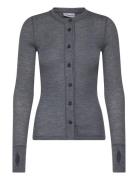 Good Blouse Tops Knitwear Cardigans Grey H2O Fagerholt