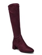 Women Boots Korkeavartiset Saapikkaat Burgundy Tamaris