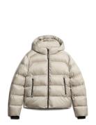 Hooded Luxe Sports Puffer Vuorillinen Takki Topattu Takki Cream Superd...