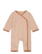 Jumpsuit Y/D Stripe Pitkähihainen Body Brown Fixoni