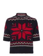 Snowflake-Motif Wool-Blend Sweater Tops Knitwear Jumpers Navy Polo Ral...