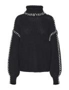 Vmnewcream Ls Rollneck Pullover Boo Tops Knitwear Turtleneck Black Ver...