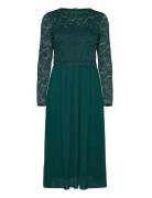 Joline Lace Dress Polvipituinen Mekko Green Bubbleroom