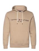 Tommy Logo Hoody Tops Sweat-shirts & Hoodies Hoodies Beige Tommy Hilfi...