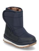 Winter Boot Padded Talvikengät Tarroilla Navy Mikk-line