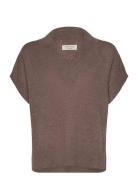 Hevinpw Pu Tops Knitwear Jumpers Brown Part Two