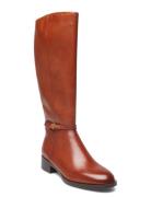 Women Boots Korkeavartiset Saapikkaat Brown Tamaris