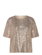 Jarjariw Tshirt Tops Blouses Short-sleeved Gold InWear