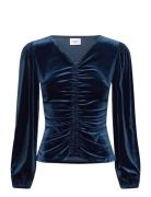 Hebasz Blouse Tops Blouses Long-sleeved Blue Saint Tropez