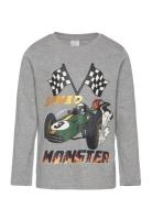 Top Ls Race Car Front Tops T-shirts Long-sleeved T-shirts Grey Lindex