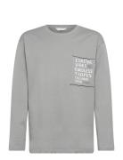 Jaws T-Shirt Tops T-shirts Long-sleeved T-shirts Grey Mango